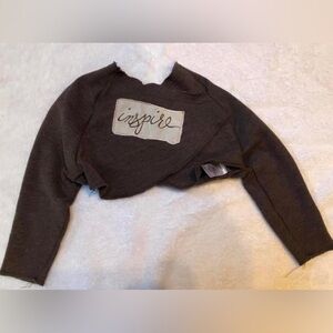 Neve & Hawk “Inspire” Carys Cross-back sweatshirt in washed black 3T